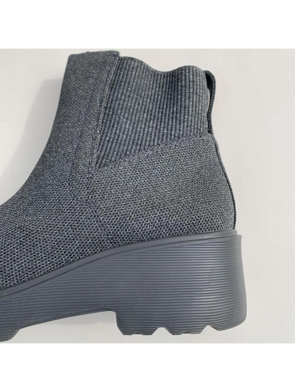 VIVAIA Boots Everly Round Toe Platform Knit Travel Gray Lug Sole 39 Or 8.5 9 Us - Picture 10 of 12